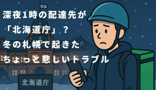 【体験談】深夜1時の配達先が「北海道庁」？冬の札幌で起きたちょっと悲しいトラブル