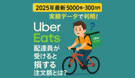 【2025年最新版】5000件・300万円の実績データで判明！Uber Eats配達員が受けると損する注文額とは？