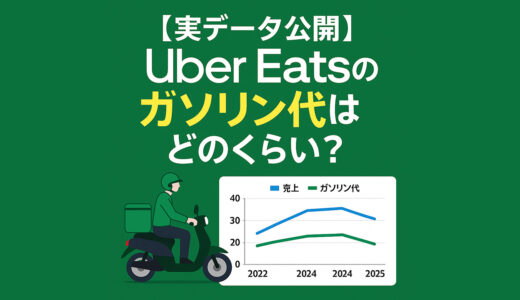 【実データ公開】Uber Eatsのガソリン代はどのくらい？4年間の収支を比較してみた